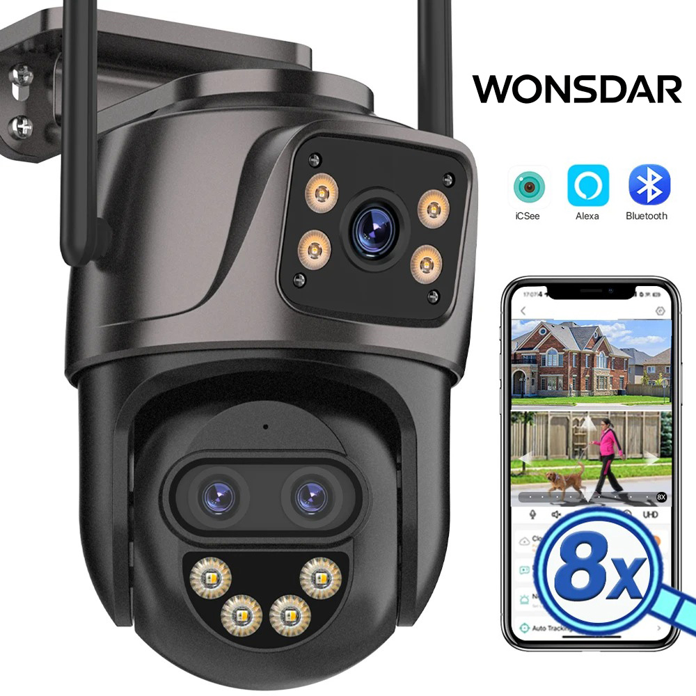 Smart Home Camera Ezviz - WONSDAR IP カメラ屋外用 3 レンズ外部 WiFi