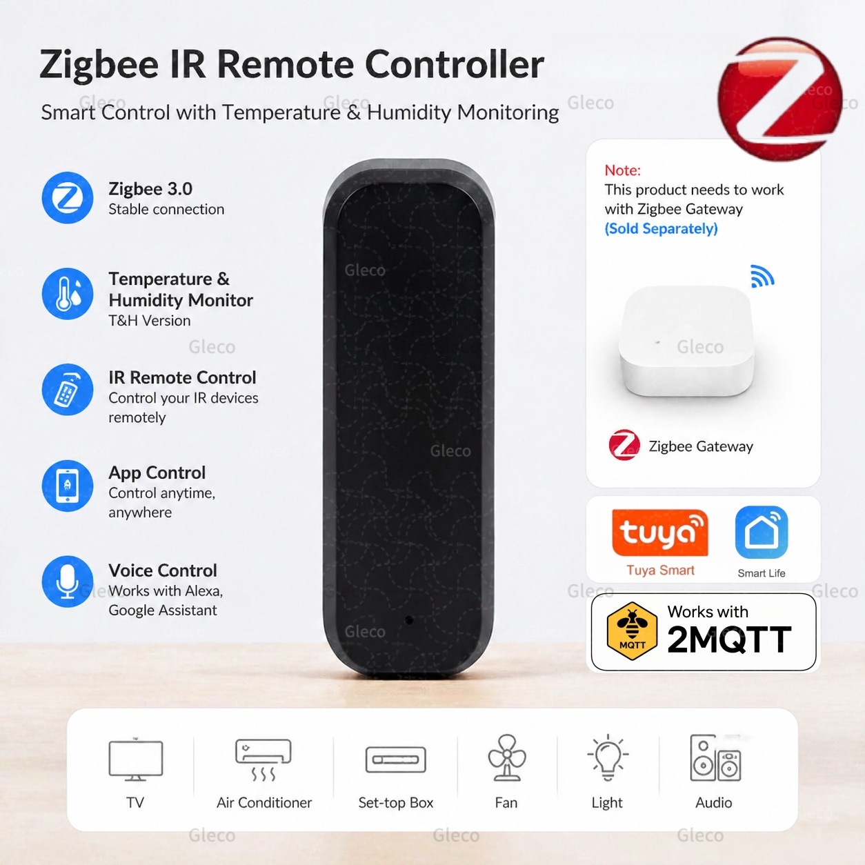 Universal Remote Smart Home - Zigbee スマート IR リモコン赤外線ユニバーサルスマートホームリモートブラスター Google アシスタント