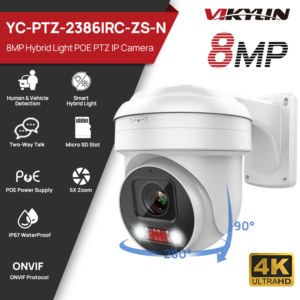 Smart Home Microsoft - Vikylin PTZ 5X 光学ズーム 8MP IP