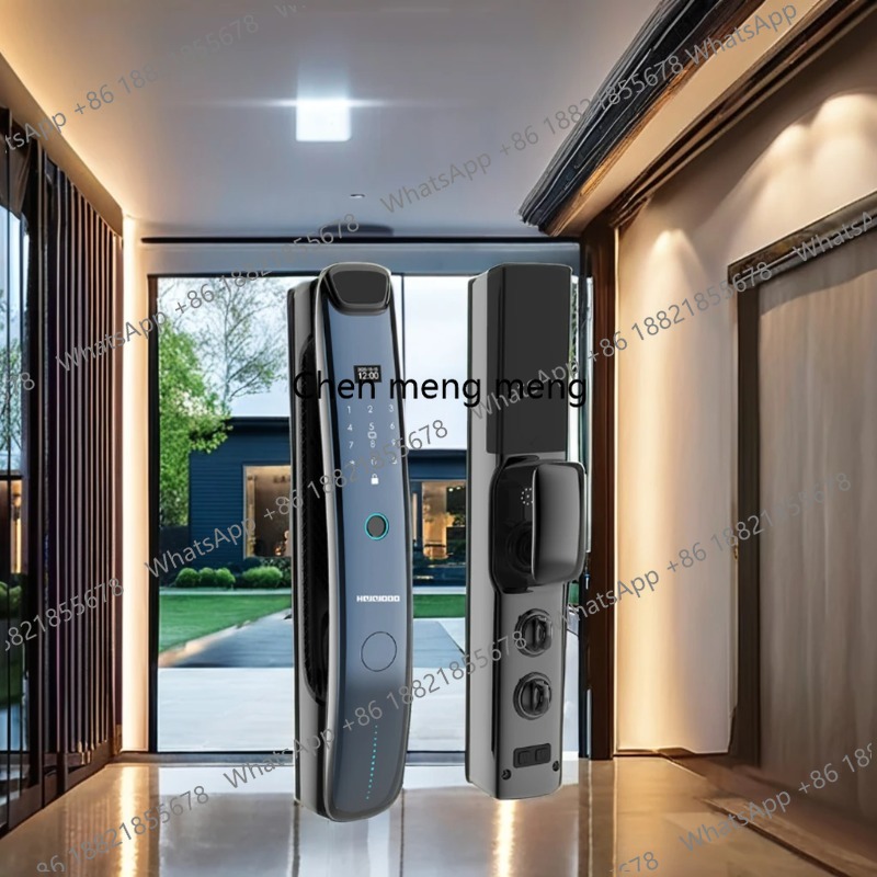 Smart Home Video - ロイヤルゴールデンシールドスマートロック指紋パスワードロックホーム盗難防止カメラ電子ロック3D顔認証+ビデオ通話