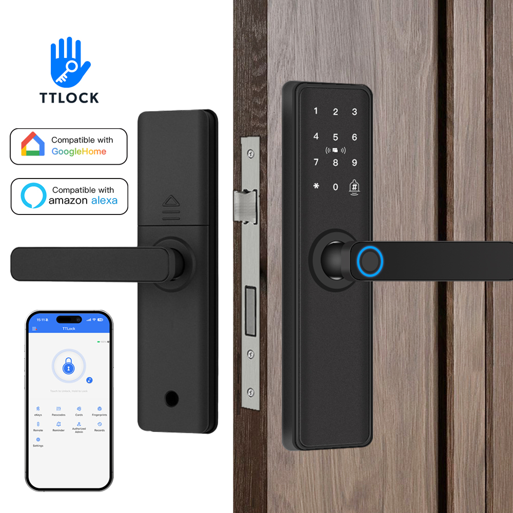 Smart Home Door Lock - スマートドアロック Bluetooth対応 TTLock APP デジタル電子ロック スマートホーム木製ドアロック