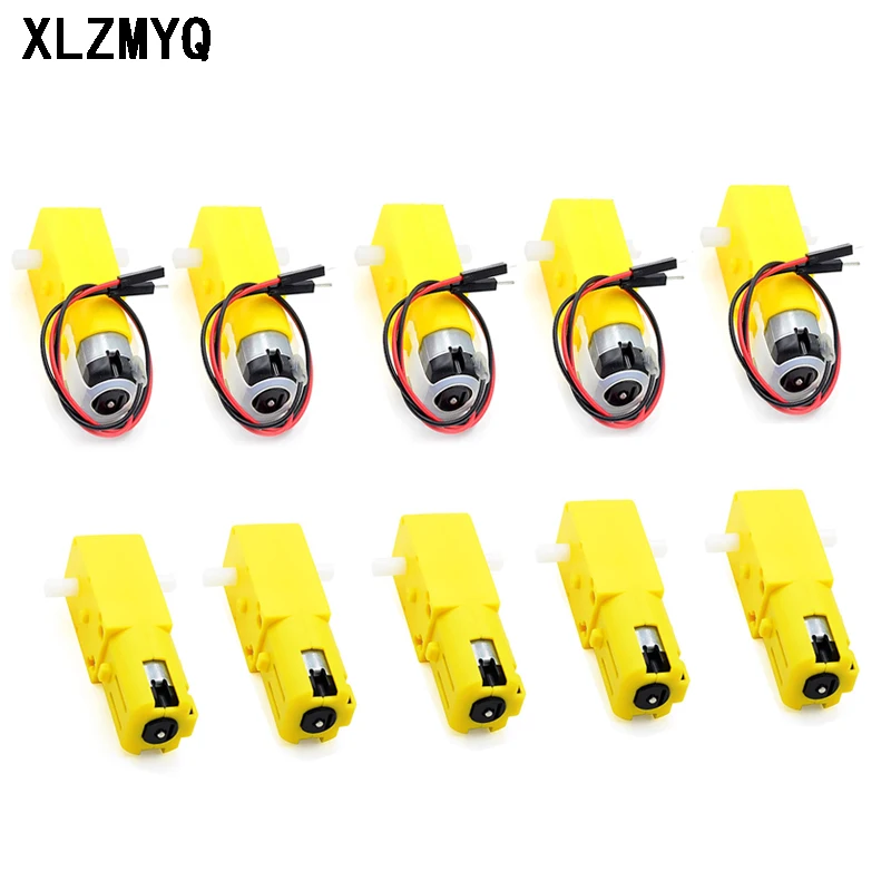 Smart Home Yellow - TTモーター130スマートカー用、5パーツ、ダブルシャフト、イエロー、1:48 /1:120/ 1:220 dcモーター