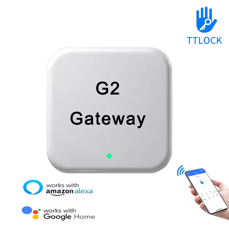 Smart Home Door Lock - TTLockスマートゲートウェイG2 WiFi BLE対応、TTLockアプリでスマートドアロックの遠隔操作、ホームセキュリティ、アクセス制御が可能