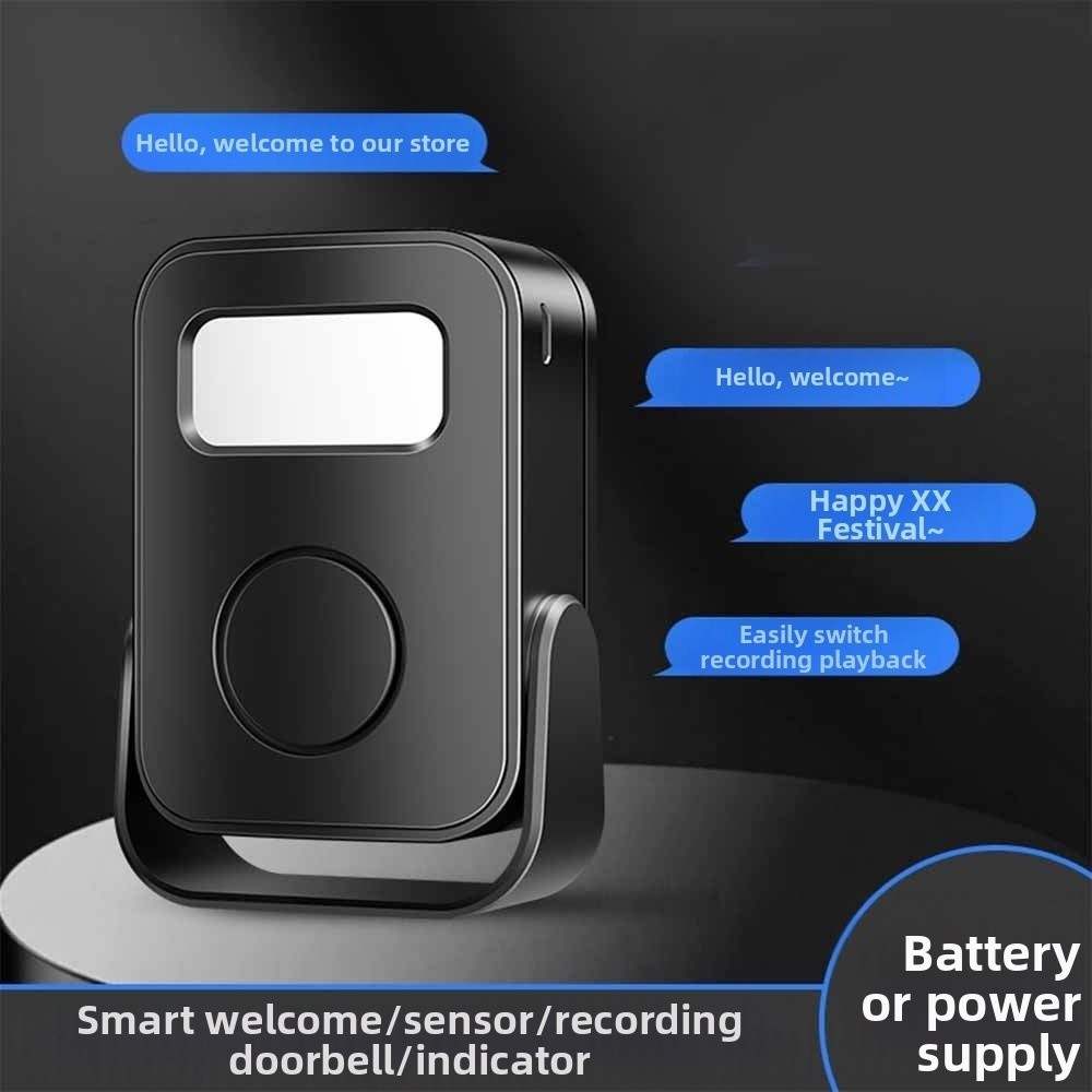Wireless Door Sensor - 赤外線センサー インテリジェントウェルカムドアベル 録画機能付き PIRモーション検知器 ドアグリーターセンサー アラーム