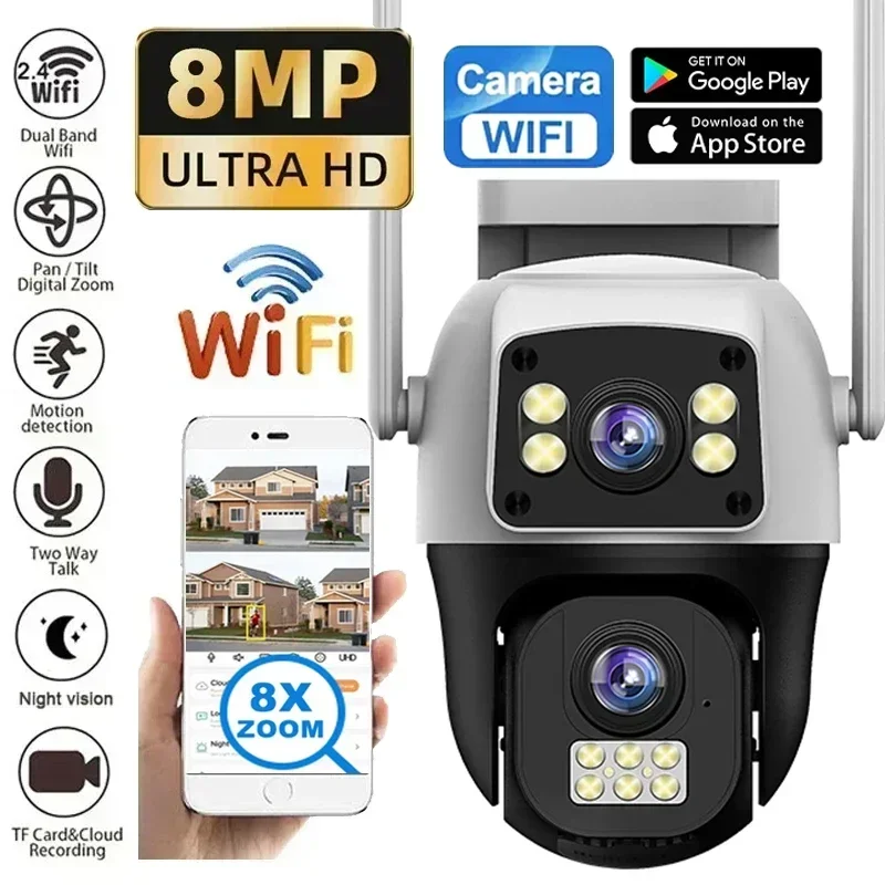 Smart Home Camera Ezviz - 8MP 4G SIM WIFIカメラ デュアルレンズ ワイヤレスWiFi