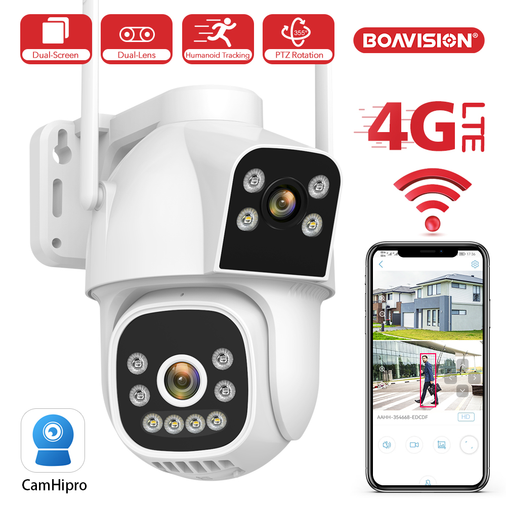 Smart Home Camera Ezviz - 4MP 4G Wifi監視カメラAI自動追跡カラーナイトビジョン双方向オーディオ屋外デュアルレンズデュアルスクリーンPTZセキュリティカム