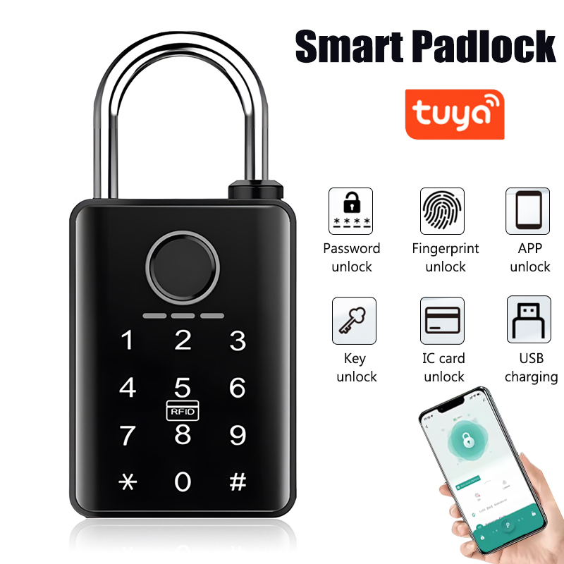 Tuya スマートドアロック指紋南京錠パスワードアプリカード - Smart Home Door Lock のレビューと価格