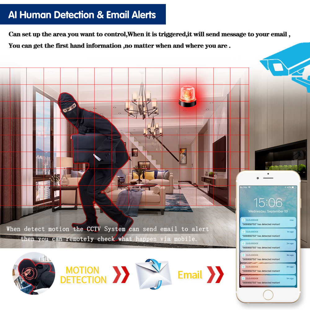 顔認識機能付きWIFI P2Pビュー 8CH AHD 4K監 - Smart Home Microsoft のレビューと価格