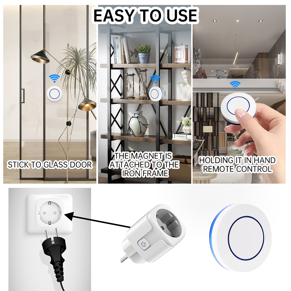 ワイヤレスソケットRF433スマートホームリモコンソケット1 - Universal Remote Smart Home のレビューと価格