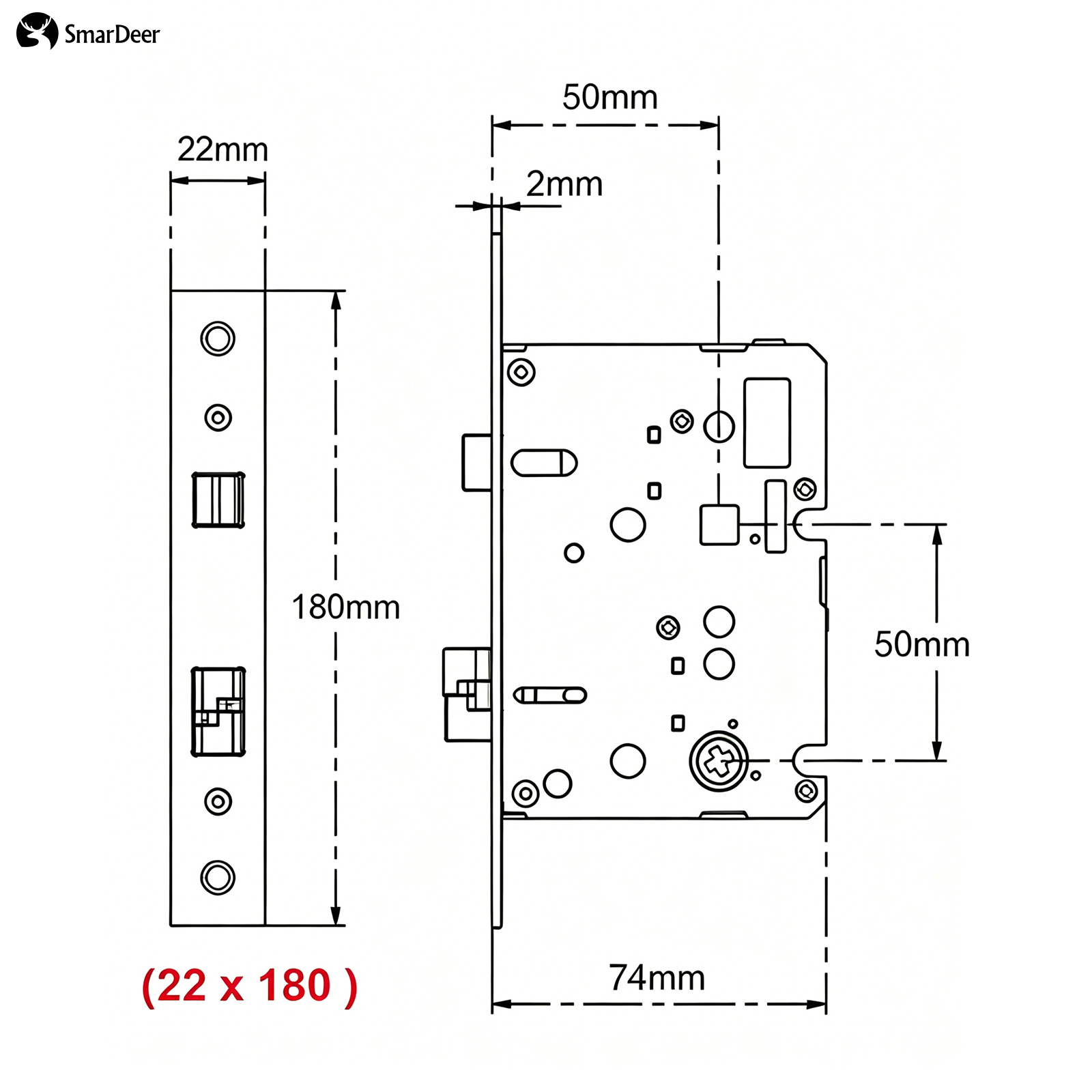 スマートロック指紋認証ロック用アダプティブ電子ロック本体 - Smart Home Door Lock のレビューと価格