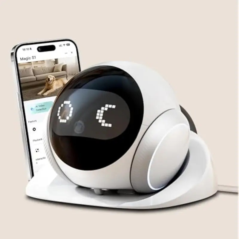 自動充電ドック付き可動式室内ペットロボットカメラ、スマートア - Smart Home Video のレビューと価格