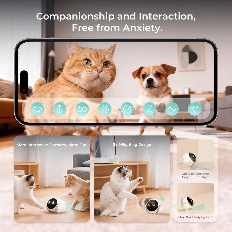 自動充電ドック付き可動式室内ペットロボットカメラ、スマートア - Smart Home Video のレビューと価格