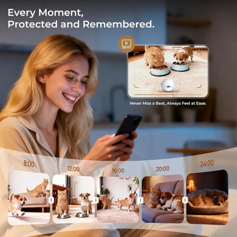 自動充電ドック付き可動式室内ペットロボットカメラ、スマートア - Smart Home Video のレビューと価格