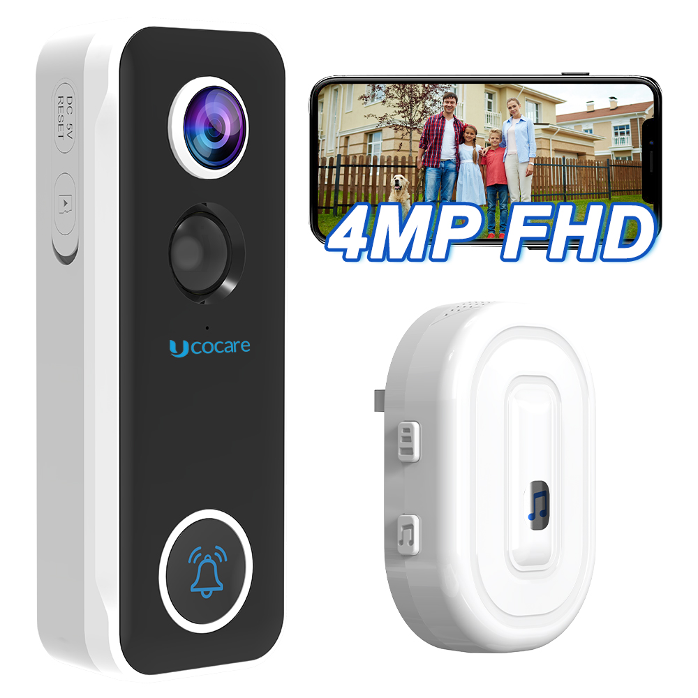 UCOCARE 4MP ワイヤレスWiFiビデオドアベル P - Smart Home Video のレビューと価格