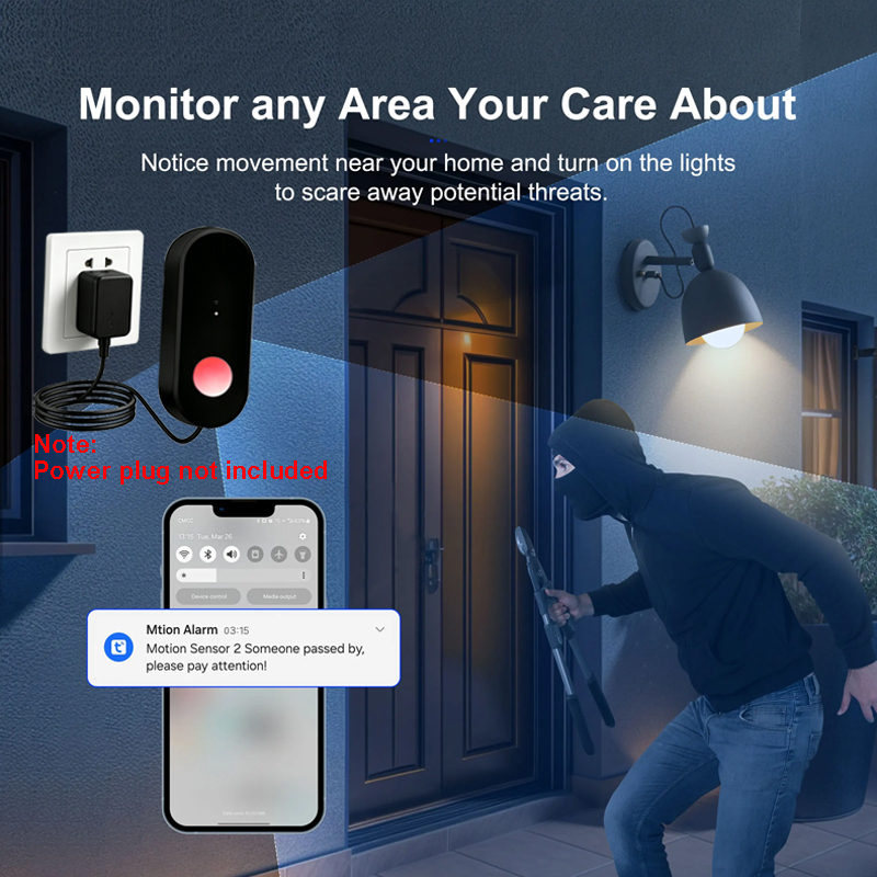 Tuya Wi-Fi対応 PIRモーションセンサー、人体検知 - Smart Home Wiser のレビューと価格