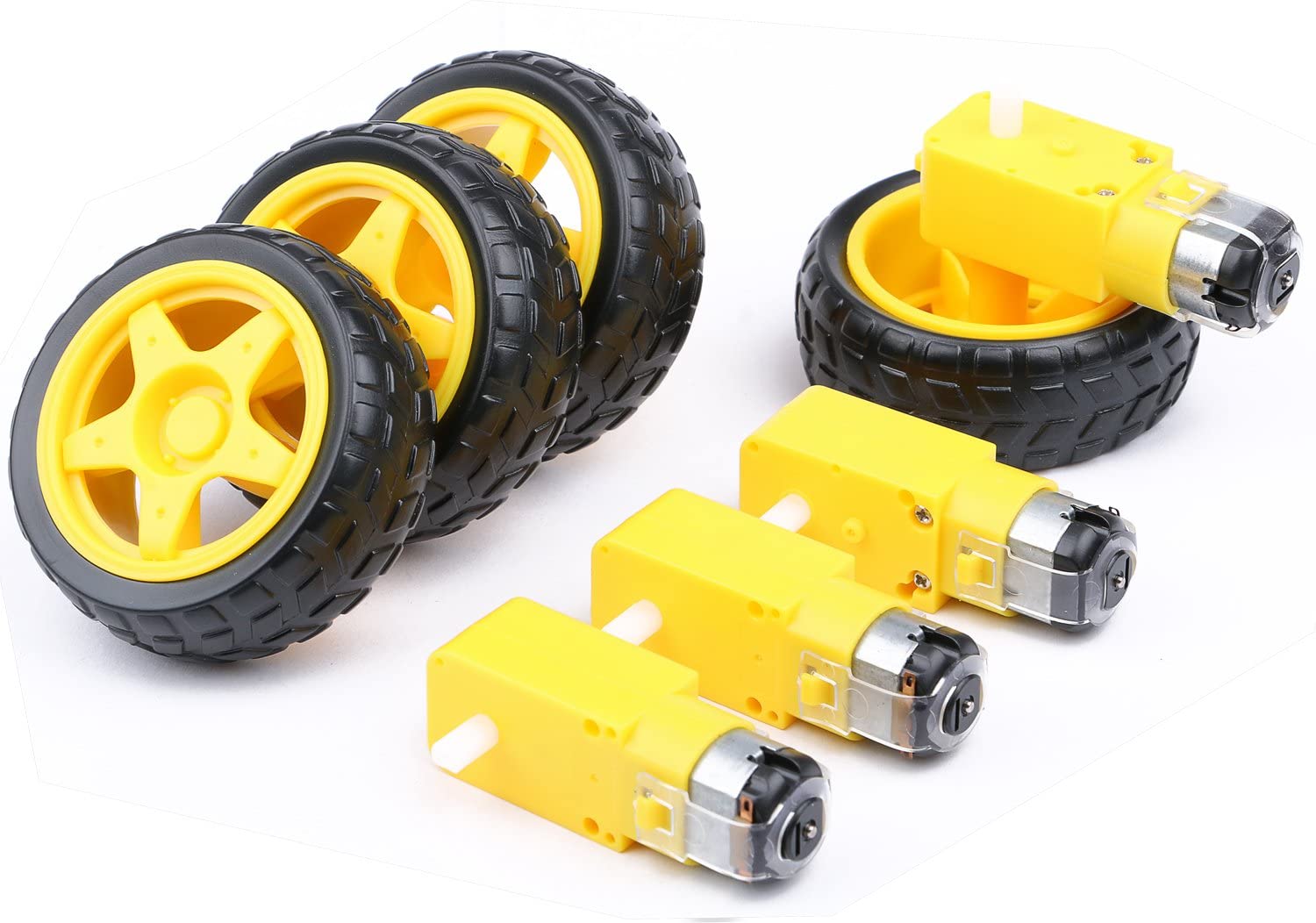インテリジェント電気モーターセット,3〜6V,デュアルシャフ - Smart Home Yellow のレビューと価格