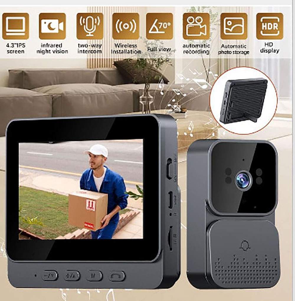    ドアベルカメラ、4G対応ビデオインターホン、暗視機能 - Smart Home Video のレビューと価格