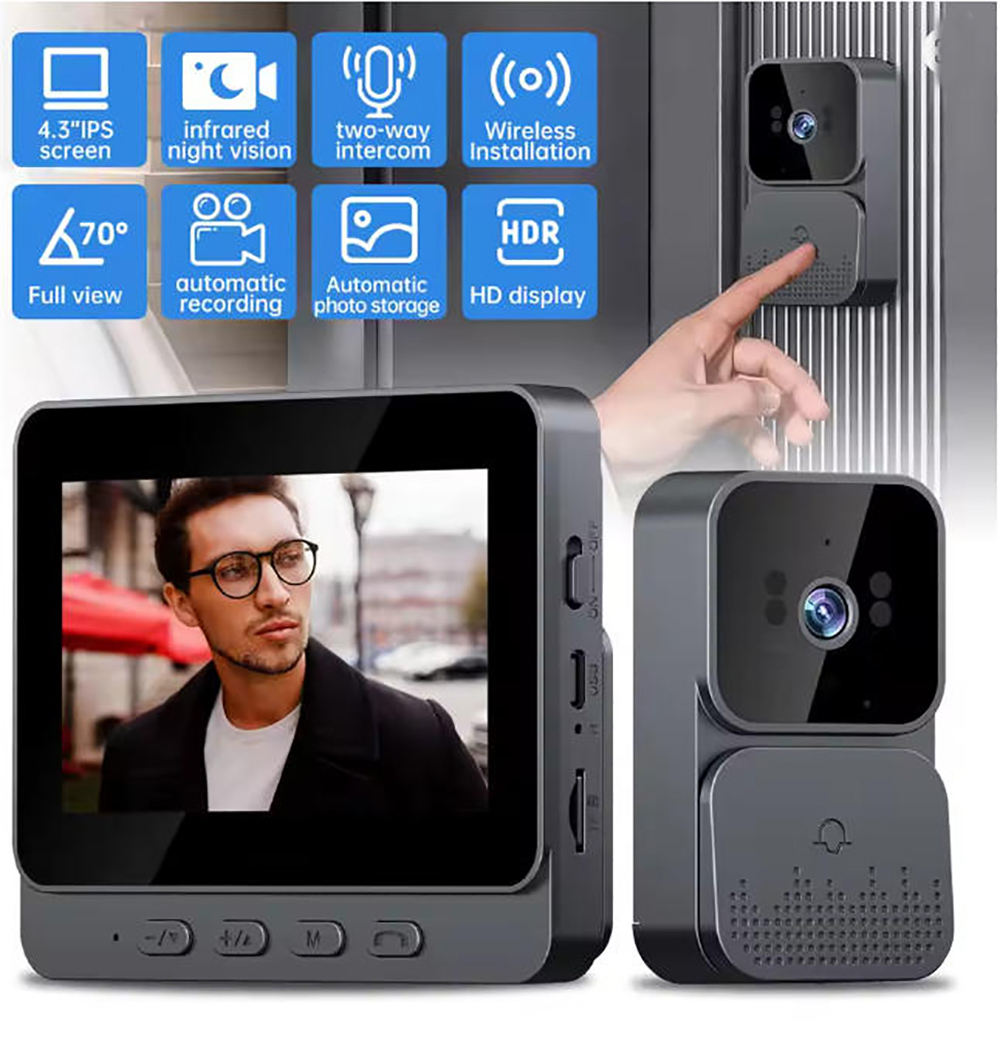    ドアベルカメラ、4G対応ビデオインターホン、暗視機能 - Smart Home Video のレビューと価格