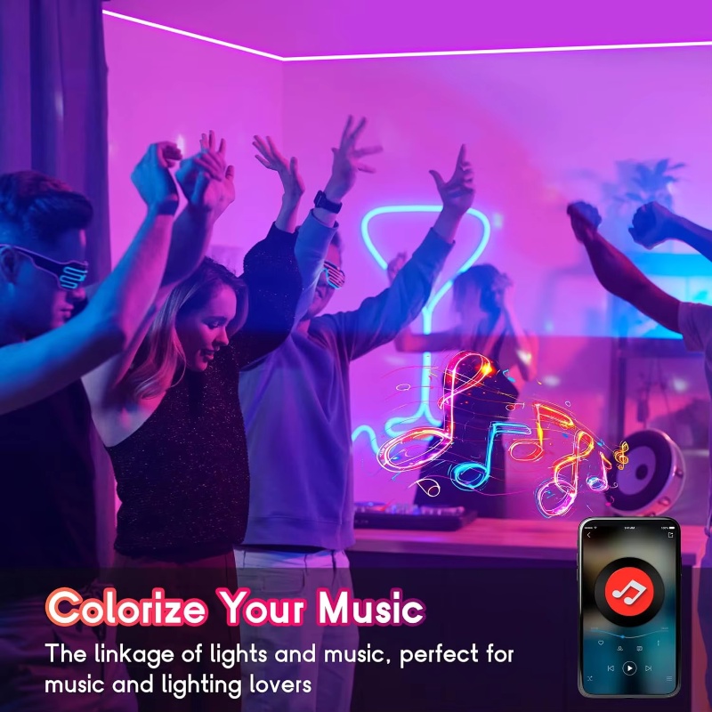 Wi-Fi付きのスマートLEDネオンライトリボン,RGBサイ - Smart Home Yellow のレビューと価格