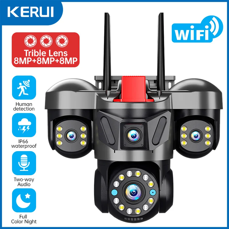KERUI 12K 24MP 屋外 WiFi カメラトリプル - Smart Home Camera Ezviz のレビューと価格