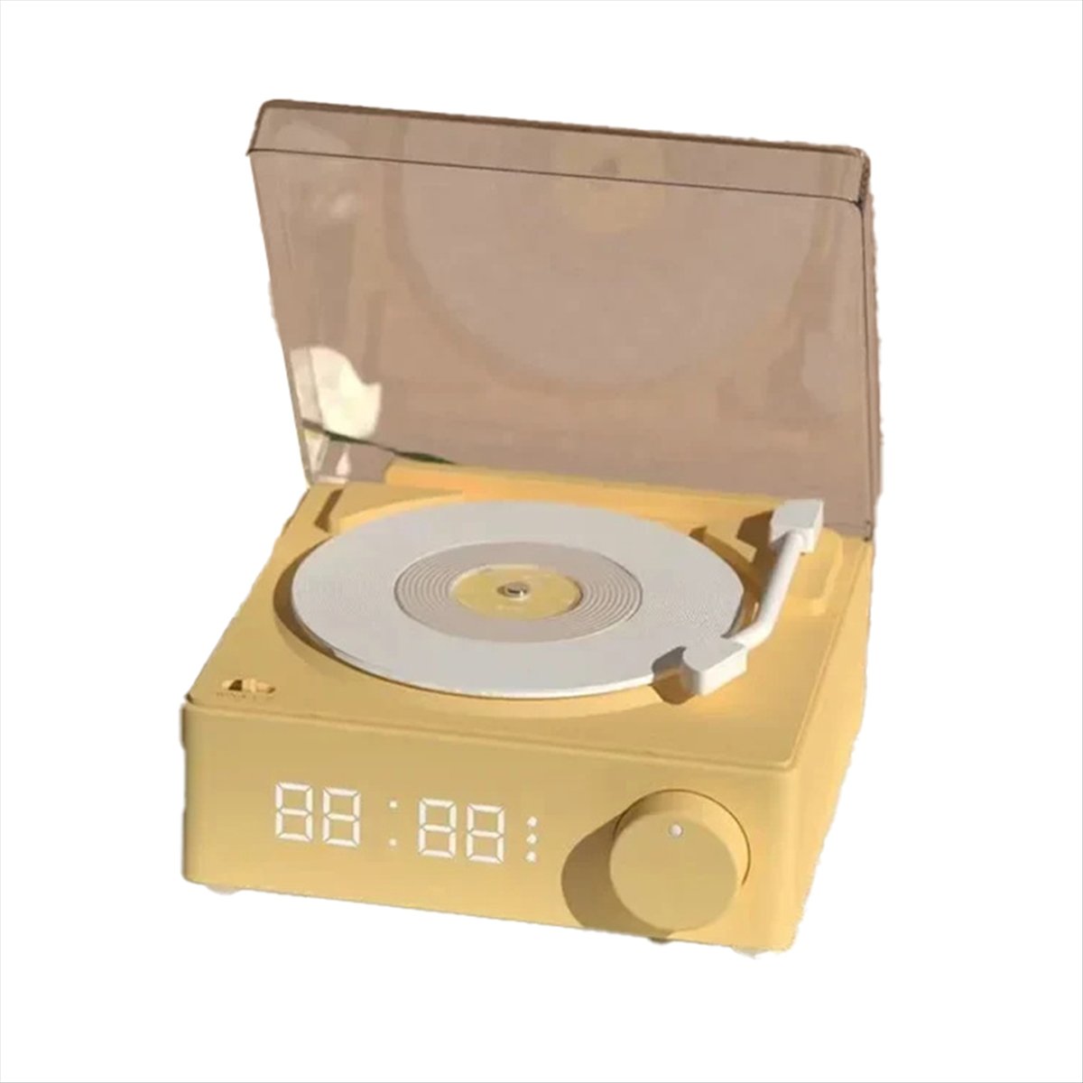T171C-レトロビニールワイヤレスBluetoothスピー - Smart Home Yellow のレビューと価格