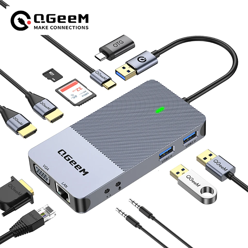 QGeeM USB 3.0 ドッキングステーション、トリプル - Smart Home Hub 2 のレビューと価格