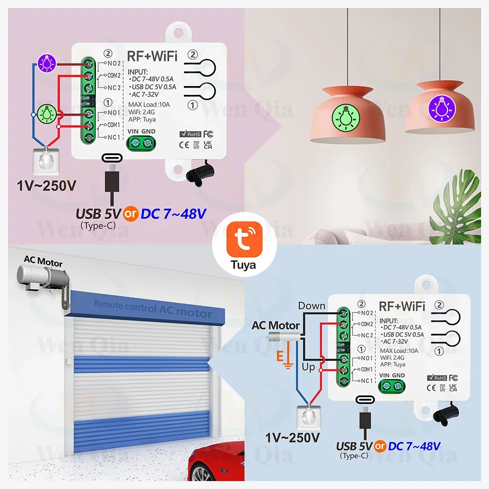2CH スマートライトスイッチ Tuya、WiFi & RF - Universal Remote Smart Home のレビューと価格