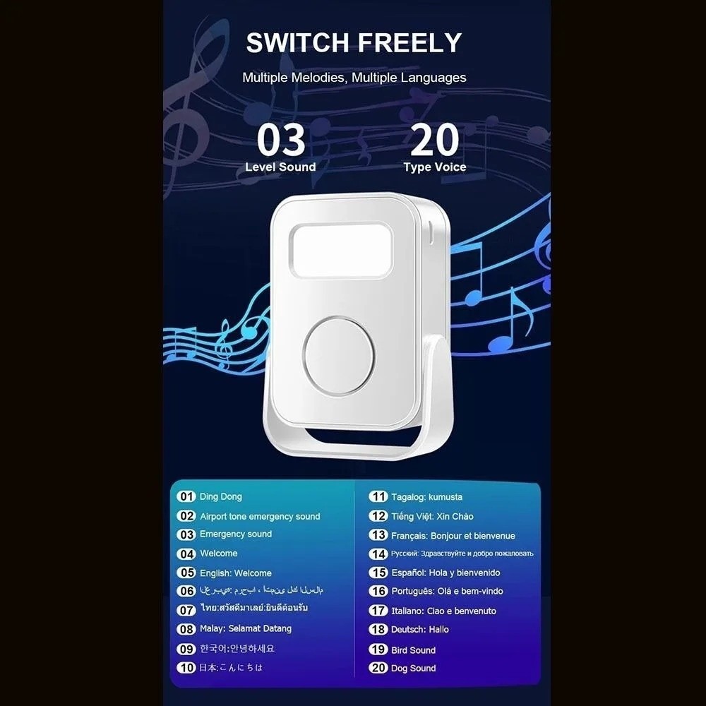 赤外線センサー インテリジェントウェルカムドアベル 録画機能 - Wireless Door Sensor のレビューと価格