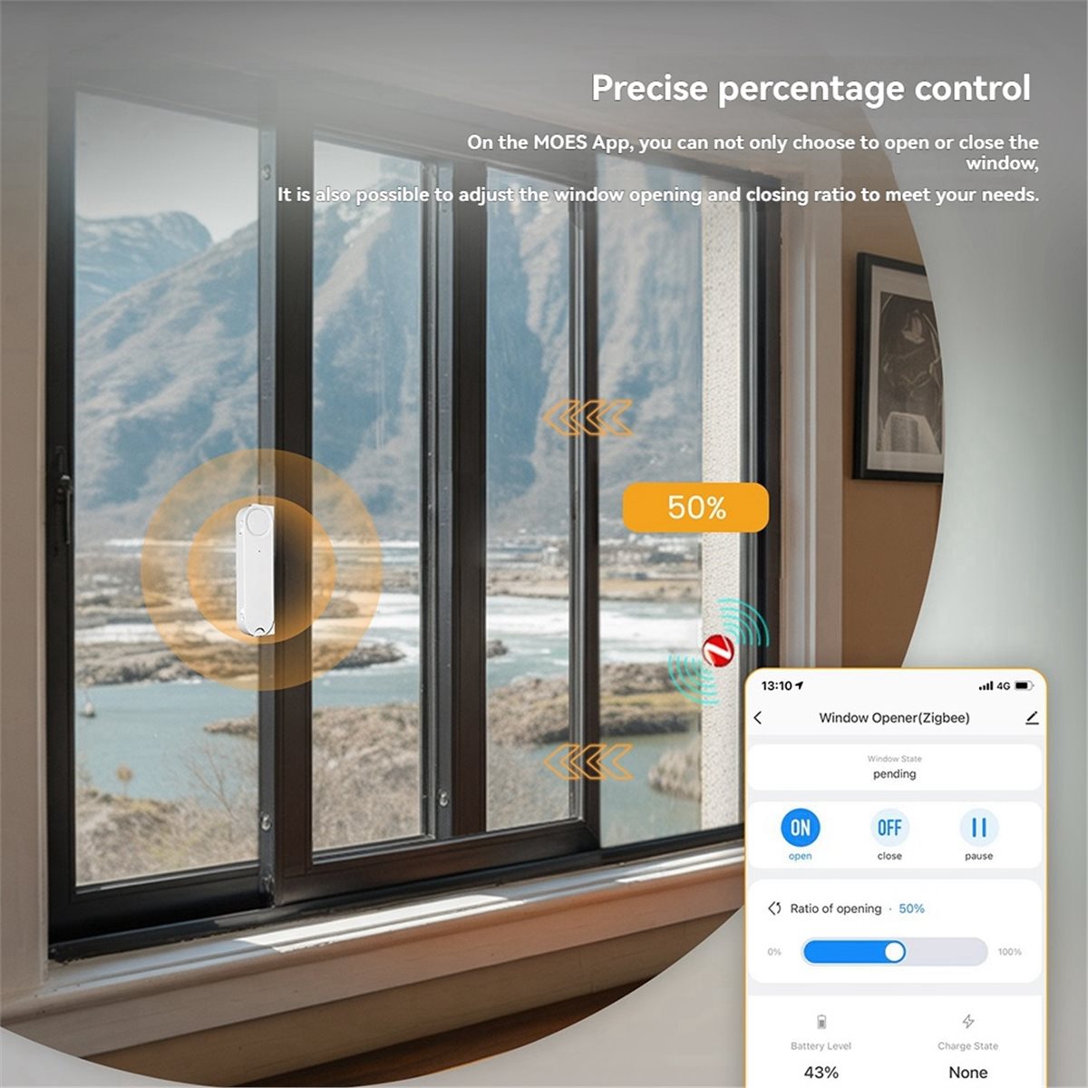 家庭用*優れたTuya ZigBeeスマートスライド式窓プッ - Smart Home Wiser のレビューと価格