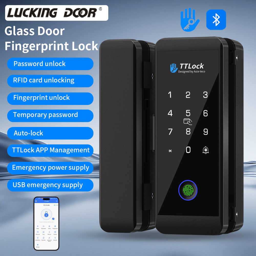 TTLOCK スマートガラスロック 指紋認証 13.56MH - Smart Home Door Lock のレビューと価格