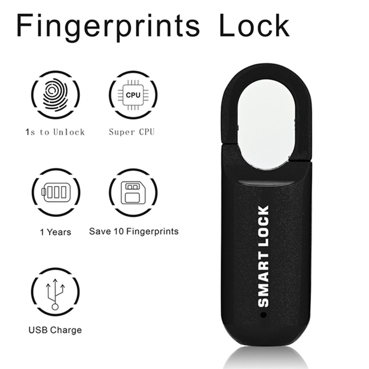 B44C 2X 指紋南京錠 M01 スマートドアロックキーレ - Smart Home Door Lock のレビューと価格